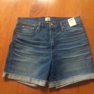 J. Crew Denim High Rise Shorts NEW